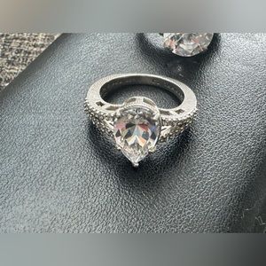 Set of 2 Judith Ripka Diamonique engagement rings sz 6